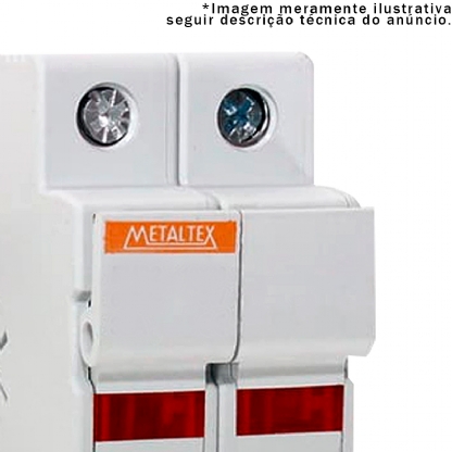 Porta Fusível Bipolar 10X38mm - Metaltex