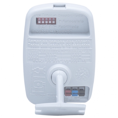 Sensor Presença Com Fotocélula Sobrepor Teto Bivolt Alcance 4 Metros Branco - Qualitronix