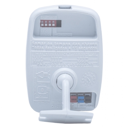 Sensor Presença Sobrepor Teto Bivolt Branco - Qualitronix