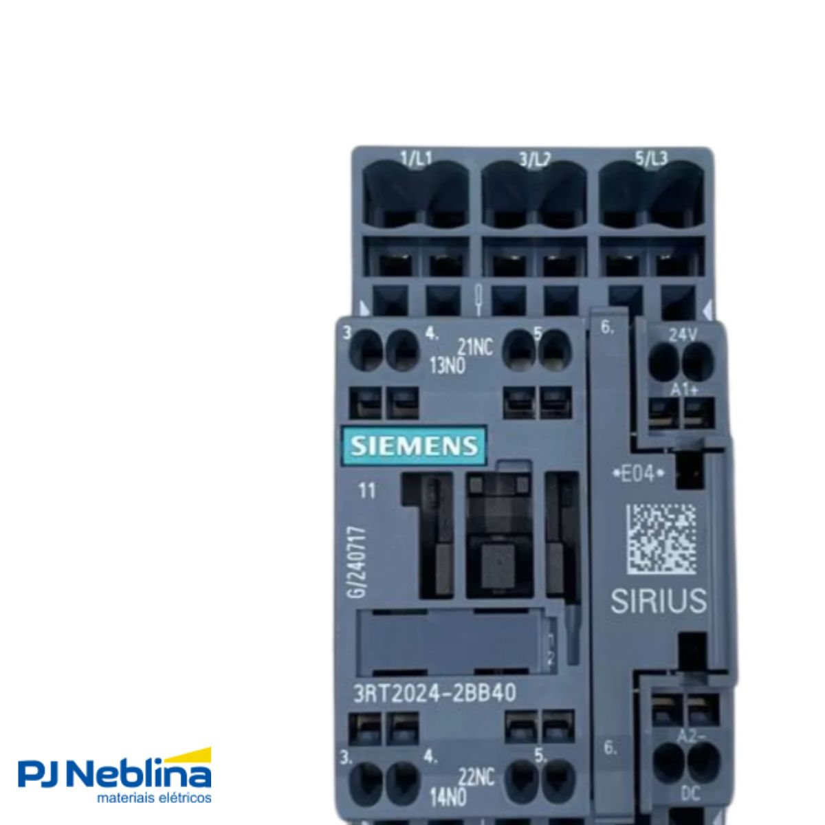 Contator Potencia Tripolar 12A 24Vcc 1Na+1Nf - Siemens