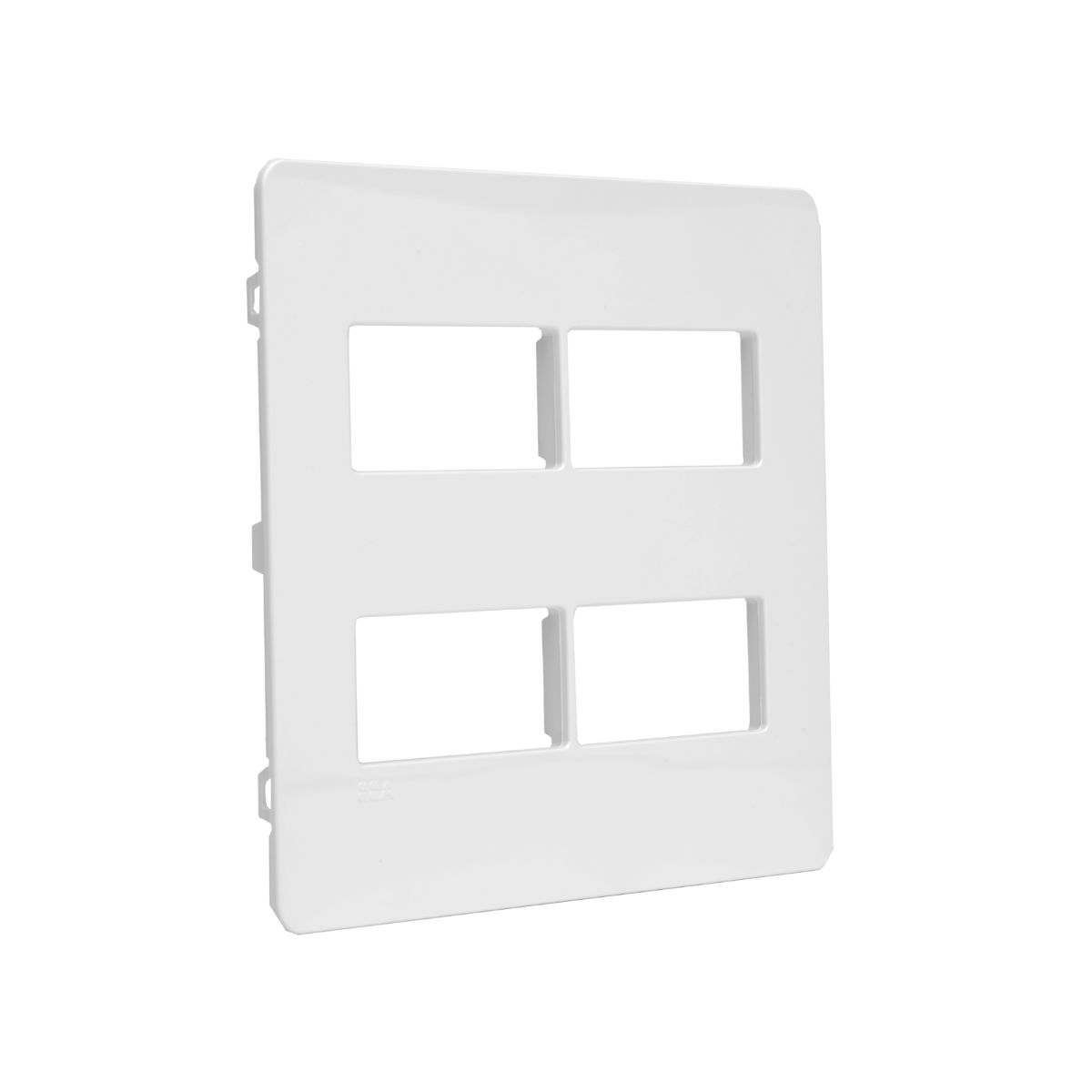 Placa Acabamento 4X4 (4 Mod) 2+2 Postos Branco Unno - Abb