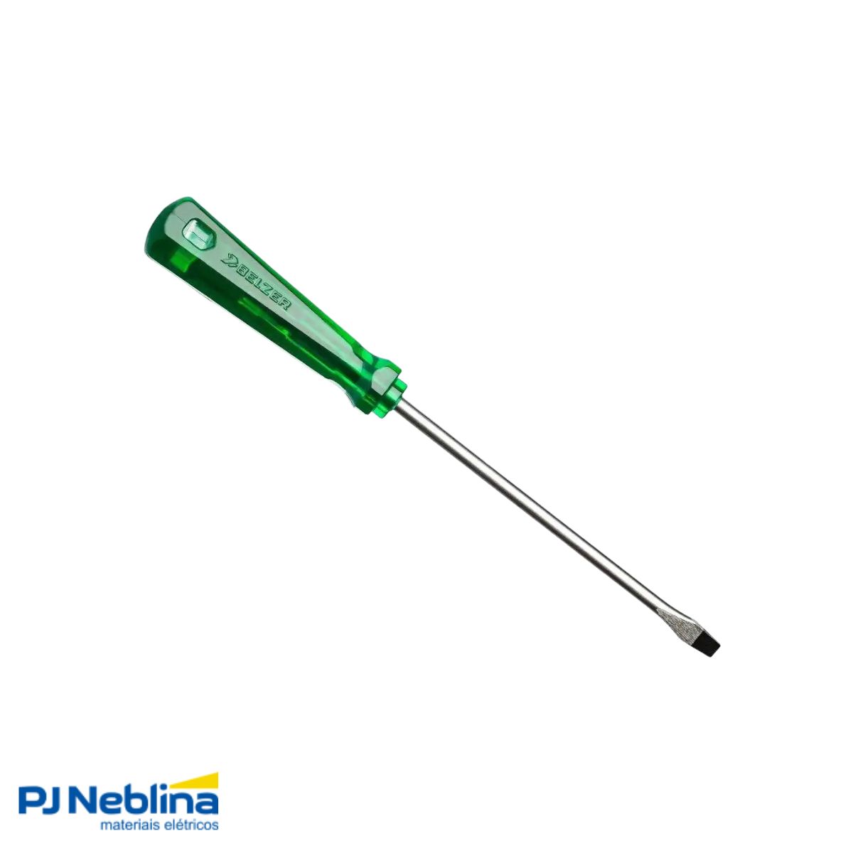 Chave Fenda Simples 5/16X6Pol (8X150Mm) Cabo Ergonom Verde - Belzer
