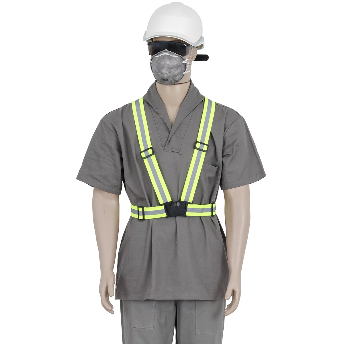 Suspensão Proteção Cg 07 Poliéster/Elastano Verde Limão Fivela Frontal Faixa Refletiva - Carbografite