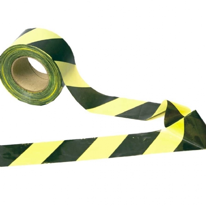 Fita Zebrada Isolamento Área 70mmx200M Amarela/Preto - Carbografite