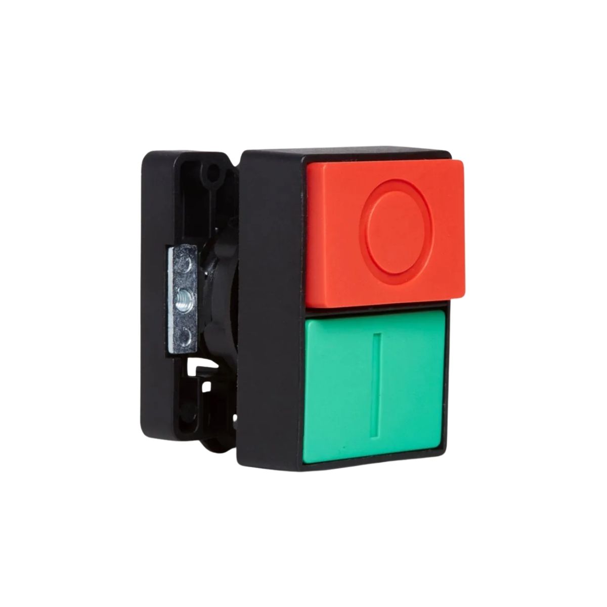 Botão Comando Duplo Pulsador Saliente Retangular 22,5Mm Plástico Vd/Vm 1Na+1Nf (I/O) - Steck