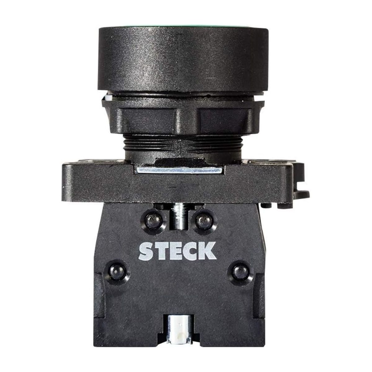 Botão Comando Pulsador Faceado Red 22,5 mm Plástico Verde 1Na - Steck