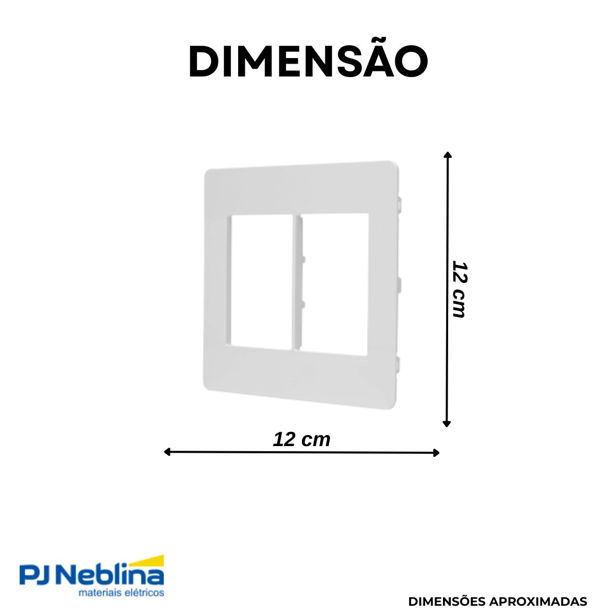 Placa Acabamento 4X4 (6 Mod) 3+3 Postos Branco Unno - Abb