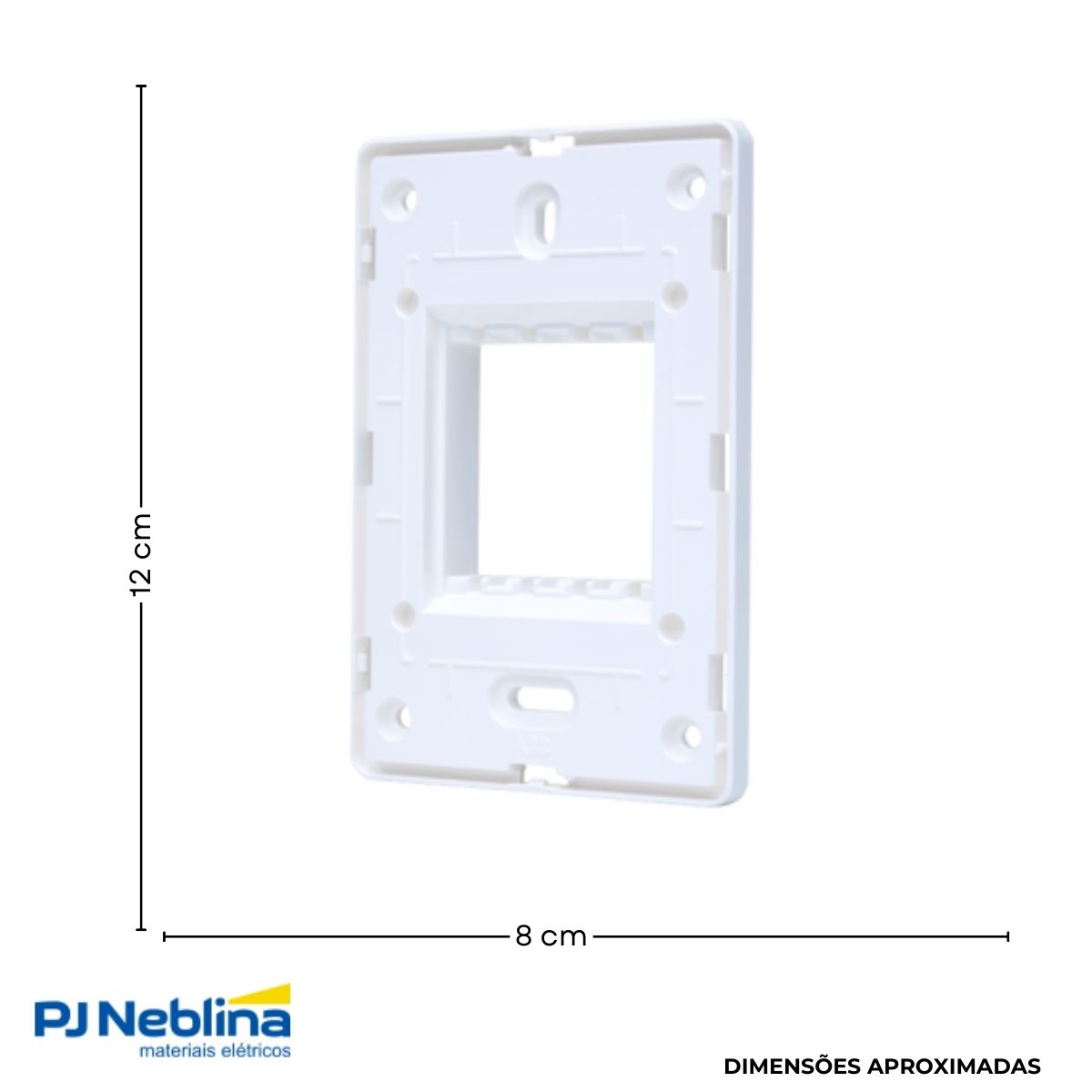 Suporte Unno 4 X 2 P/Cx 1 Módulo Vertical Branco