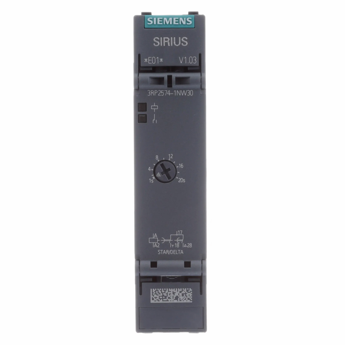 Relé Temporizador Eletrônico Função Estrela Triângulo 12-240Vac/Dc 1-20S 50/60Hz 3RP25741NW30 Siemens