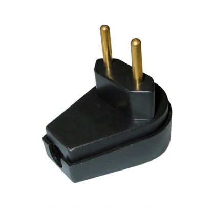 Plug Macho 10A 250V Preto Lateral Com Prensa Cabo 13302176 - WEG