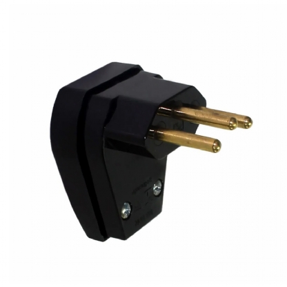 Plug Macho 10A 250V Preto Lateral Com Prensa Cabo 12064949 - WEG