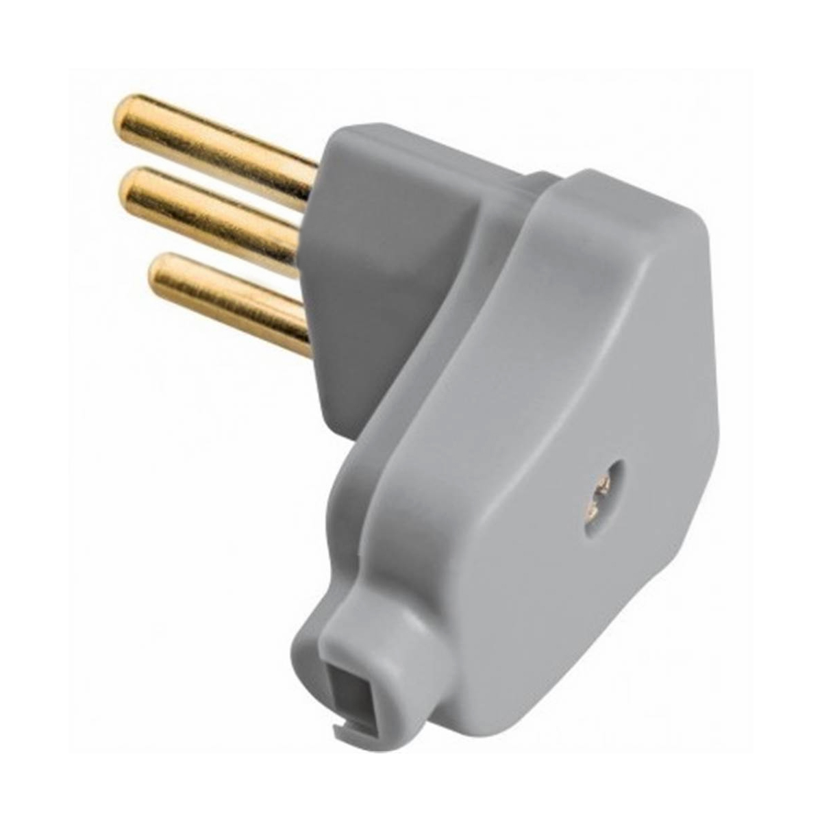 Plug Macho 10A 250V Cinza Lateral Com Prensa Cabo 13302207 - WEG