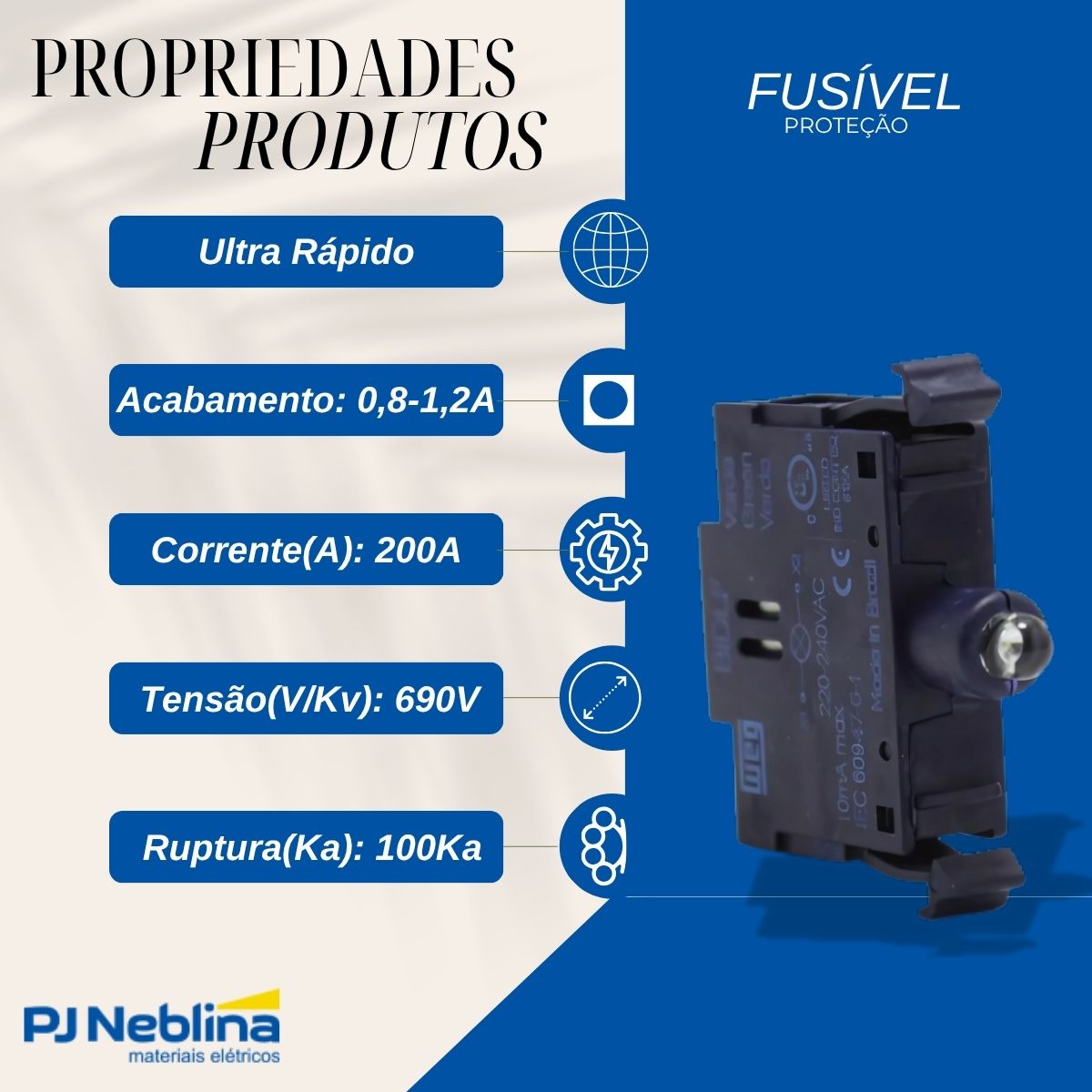 Bloco Iluminacao Csw 24vca/cc C/led Am Wh Sist Montag Front-