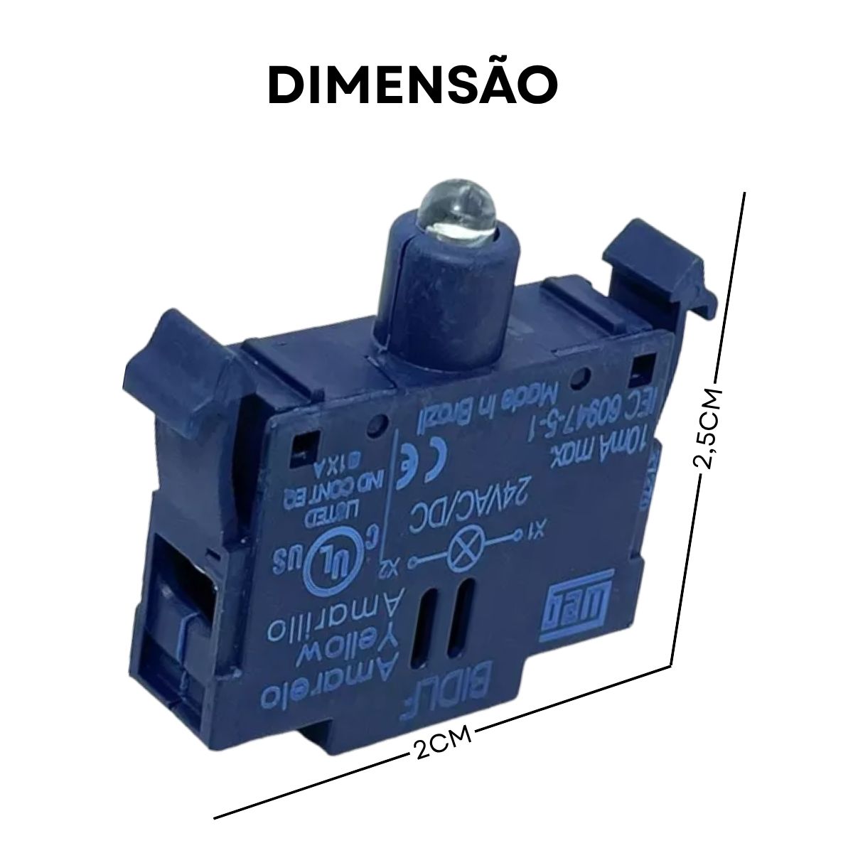 Bloco Iluminacao Csw 24vca/cc C/led Am Wh Sist Montag Front-
