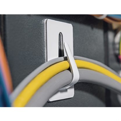 Fixador Cabo Auto Adesivo 35X25mm Branco 1000 Unidades - Hellermann