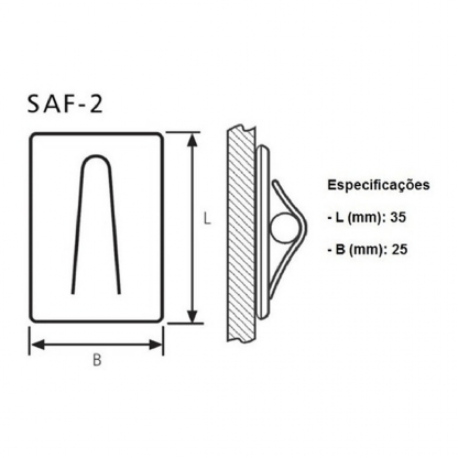 Fixador Cabo Auto Adesivo 35X25mm Branco 1000 Unidades - Hellermann