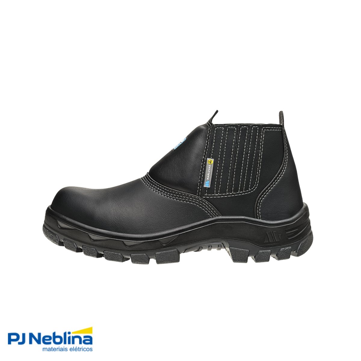 Calçado Botina Segurança Microfibra Pt Fechado Elástico 40 Pu Bidensidade C/Biq Composite C/Palm Antibac Ca-34554 - Marluvas