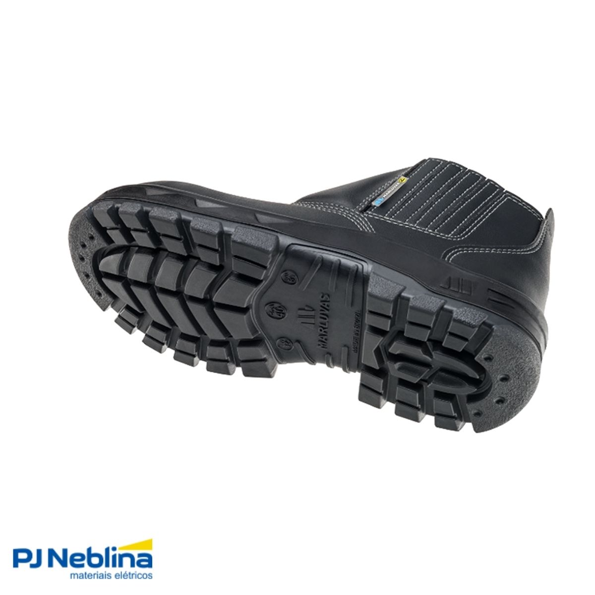Calçado Botina Segurança Microfibra Pt Fech Elástico 42 Pu Bidensidade C/Biq Composite C/Palm Antibacteriana Ca-34554 - Marluvas