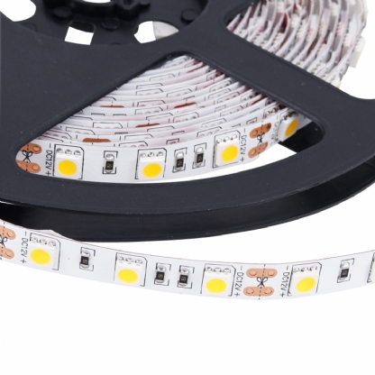 Fita De Led LED 5050 14,4W/M 12Vcc Luz Branca 6000K Rolo Com 5 Metros - Gaya