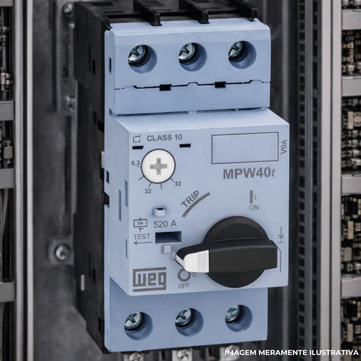 Disjuntor Motor Tripolar 10A 6,3-10A 6Cv 380/415V 50Ka 380/440V 50/60Hz - Weg