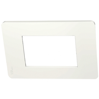 Placa Acabamento 3 Postos Horizontal 4X2 Orion Branco - Schneider Electric
