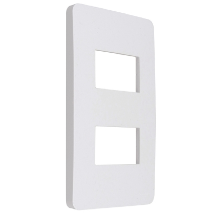 Placa Acabamento 2 Postos Horizontal 4X2 Orion Branco - Schneider Electric