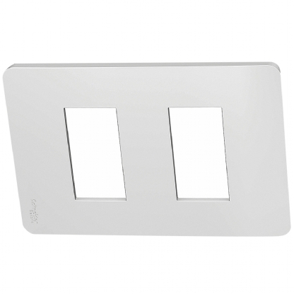 Placa Acabamento 2 Postos Horizontal 4X2 Orion Gamma Silver - Schneider Electric