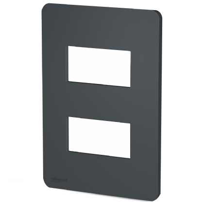 Placa Acabamento 2 Postos Horizontal 4X2 Orion Stellar Black - Schneider Electric