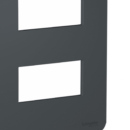Placa Acabamento 2 Postos Horizontal 4X2 Orion Stellar Black - Schneider Electric