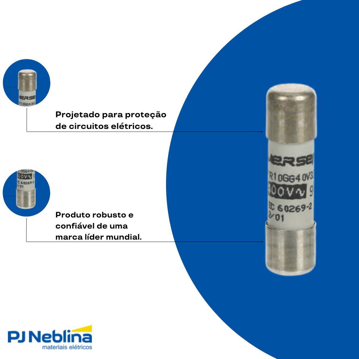 Fusivel Cartucho Retardado Gg/gl 32a 400v 120ka 10x38mm