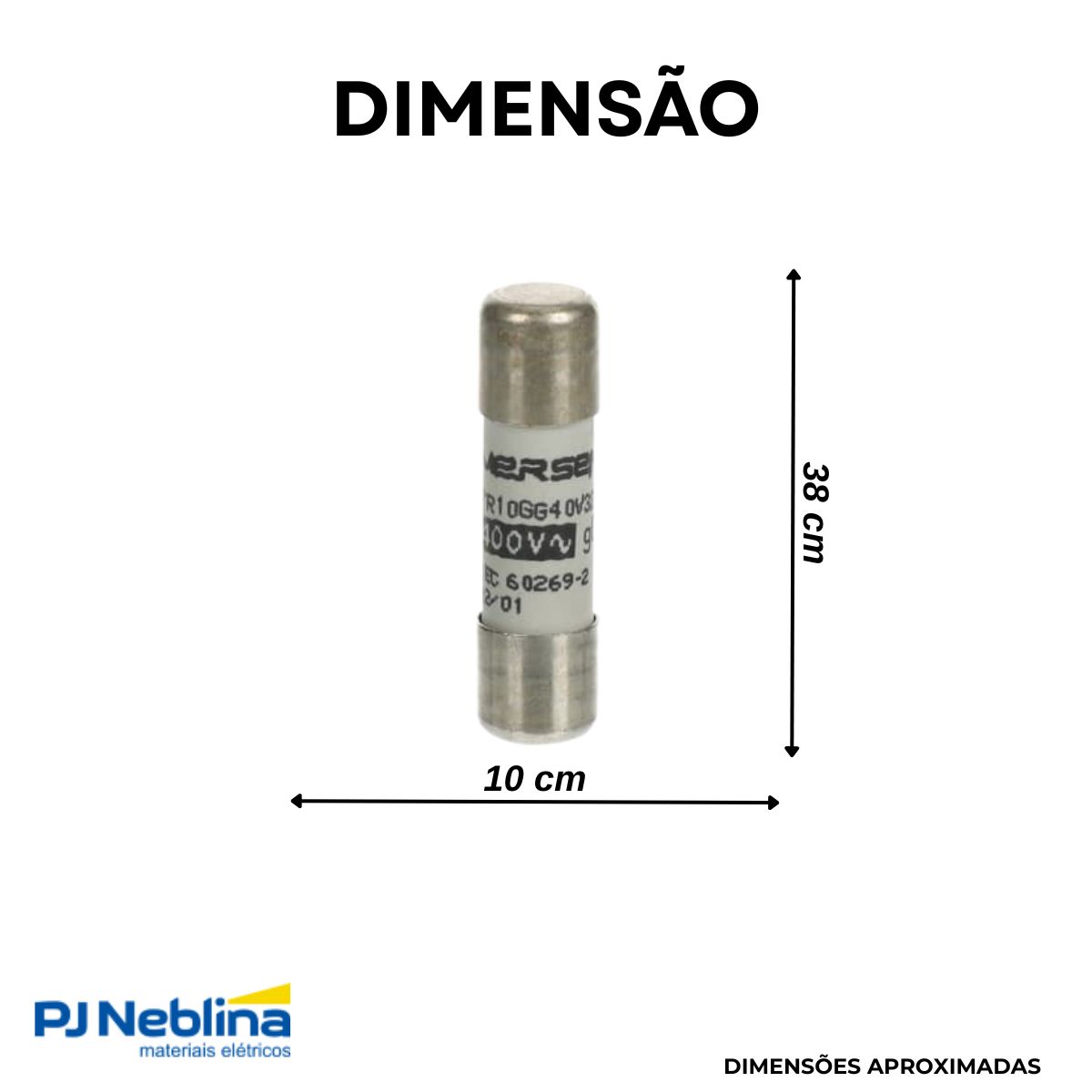 Fusivel Cartucho Retardado Gg/gl 32a 400v 120ka 10x38mm