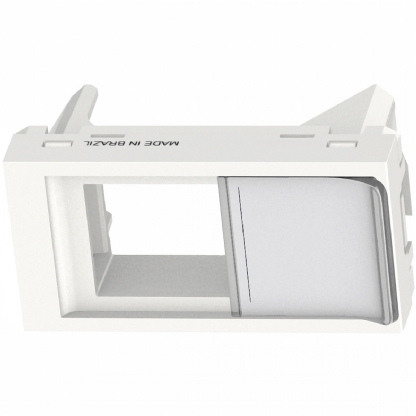 Tampa Para Conector Rj45 Keystone 1 Módulo Branco Linha Orion 2357 S70542104 - Schneider Electric