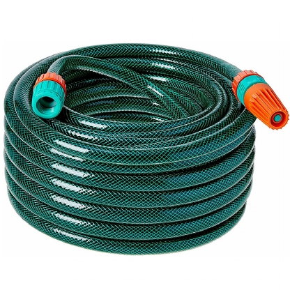 Mangueira Jardim Pvc 1/2 Polegadas 20Mts Verde Com Engate Esguicho Suporte - Tramontina