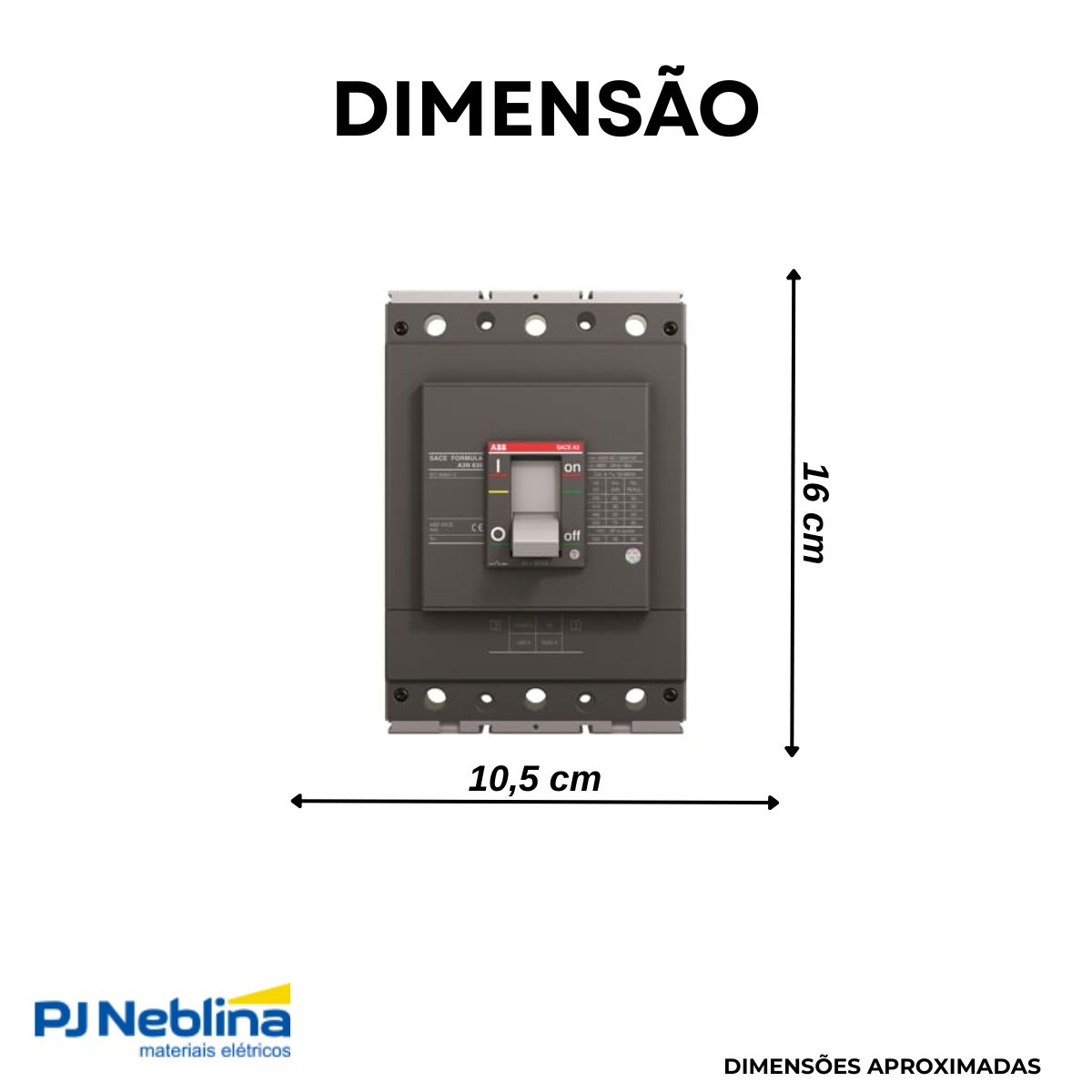 Disjuntor Caixa Moldada Tripolar 300A 36Ka 380/415V 50/60Hz - Abb