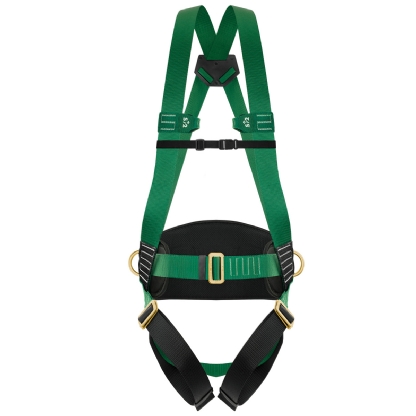 Cinto Segurança Paraquedista Poliéster Verde Bicromatizado Tamanho 2 - Carbografite