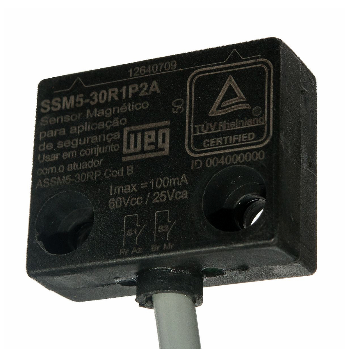 Sensor Magnético Segurança 5-25Vca/5-60Vcc 2Na Cabo 2 Metros Sn=5mm Weg