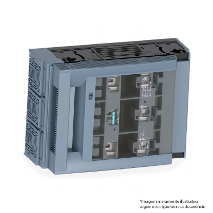 Chave Seccionadora Liga/Desliga Sobre Carga Tripolar 400A Fusível Nh2 Din 3NP11531DA10 - Siemens