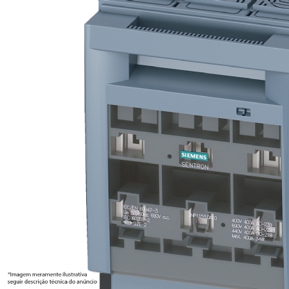 Chave Seccionadora Liga/Desliga Sobre Carga Tripolar 400A Fusível Nh2 Din 3NP11531DA10 - Siemens