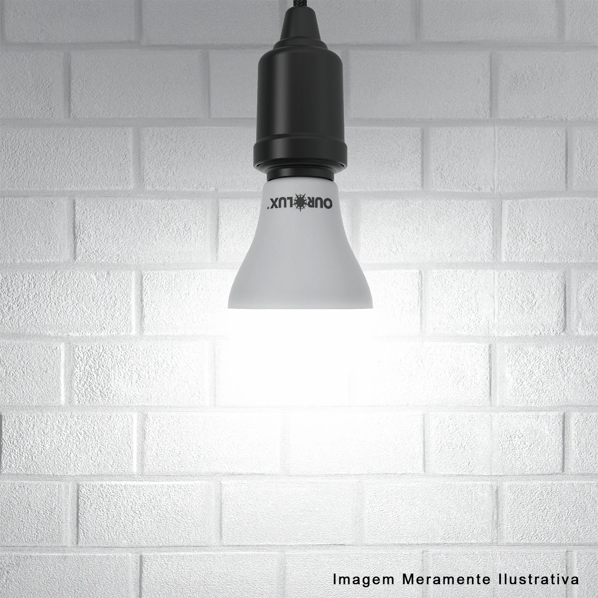 Lâmpada Led Bulbo A65 12W Bivolt E27 6500K Luz Branca - Ourolux