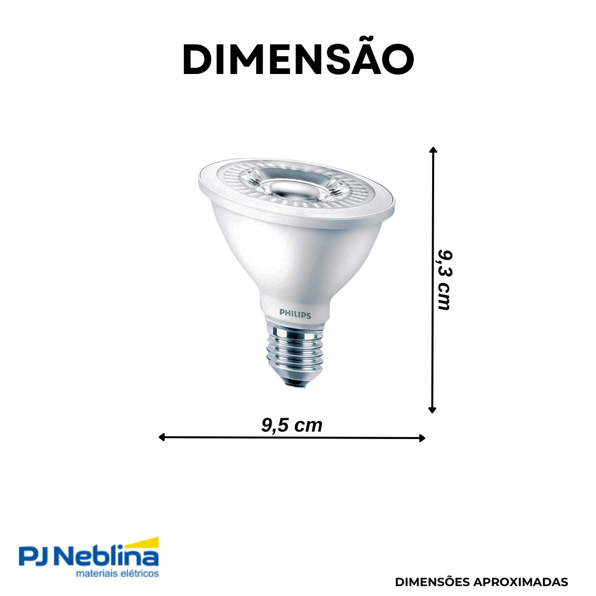 Lâmpada Led Par30 9,5W Bivolt E27 2700K Branco Quente Luz Amarela 875Lm 25G - Philips