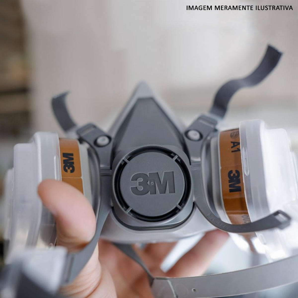 Respirador Semifacial Reutilizável Série 6200 C/Válvula P Cinza Ca-4115 Sem Cartucho - 3M Do Brasil