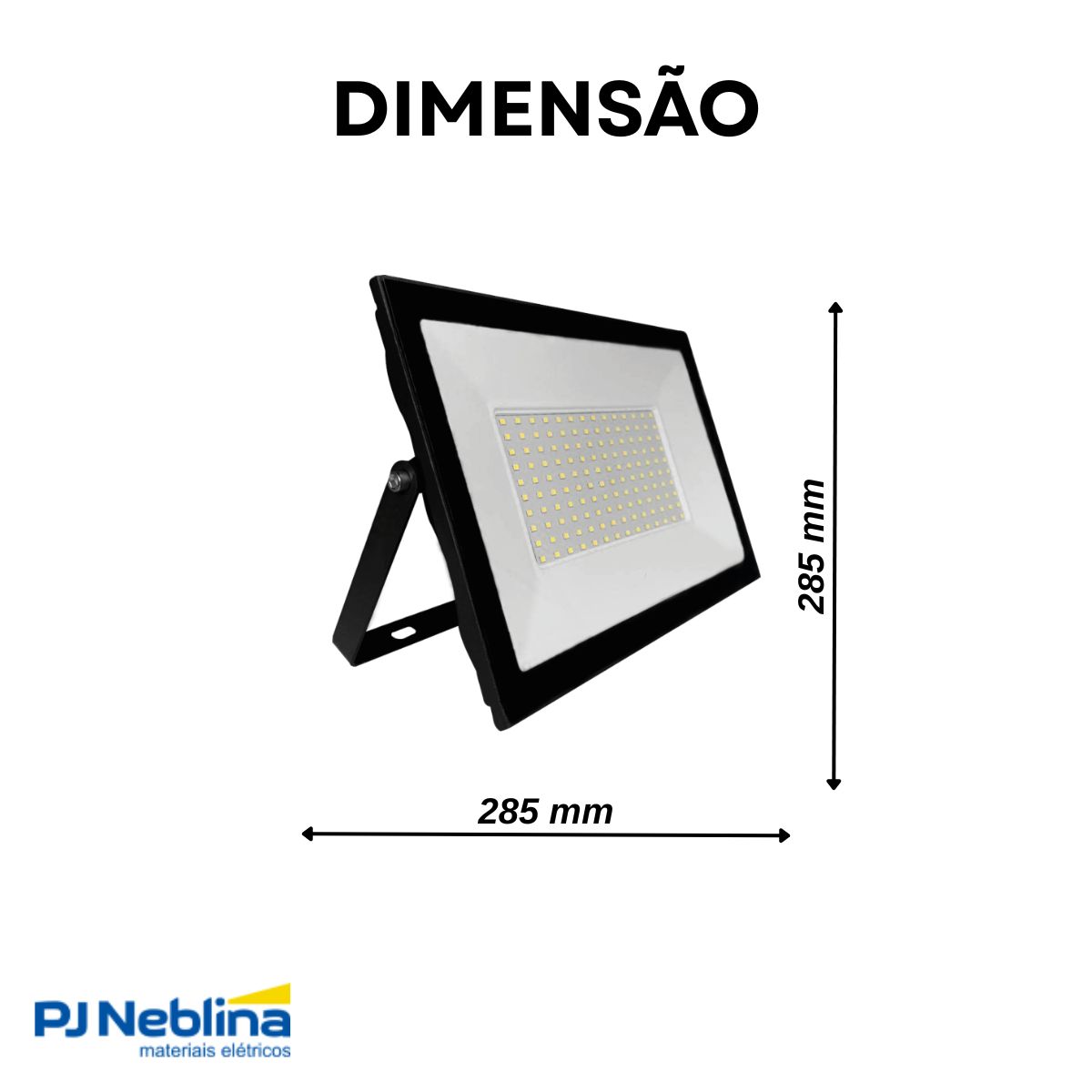 Projetor Superled Slim Bivolt 100W Preto - Ourolux