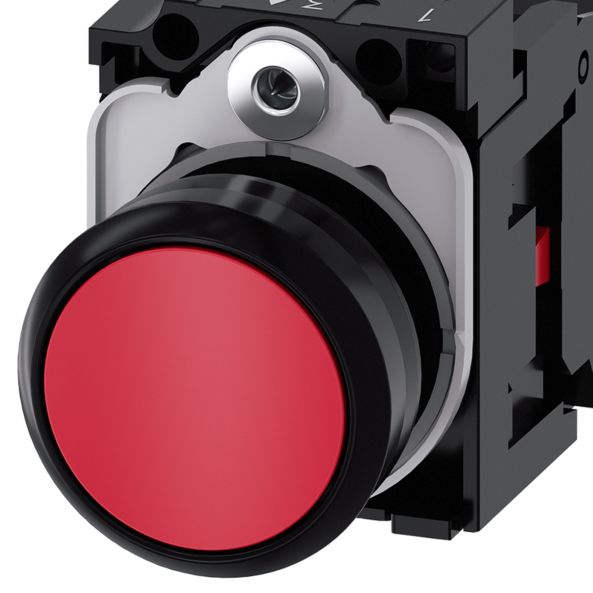 Botão Comando Pulsador Faceado Redondo 22mm Plástico Vermelho 1Nf 3SU11000AB201CA0 Siemens