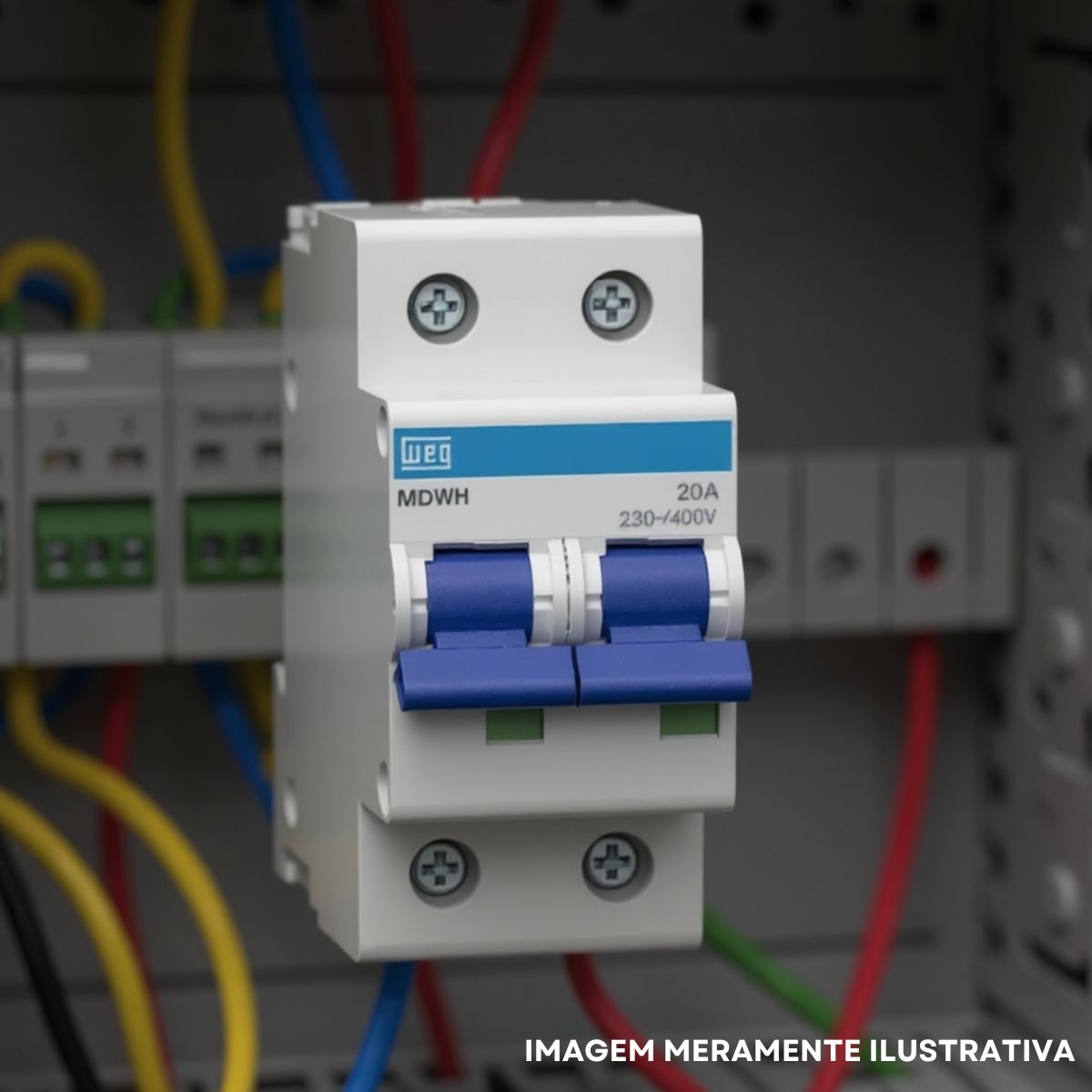 Disjuntor Mini Din Bipolar 20A Curva C 10Ka 230/400V - Weg