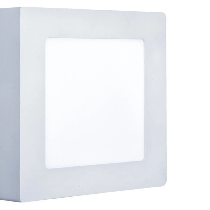 Luminária Plafon Led Sobrepor Quadrado Bivolt 12W 900Lm 3000K Luz Amarela - Sylvania/Ol