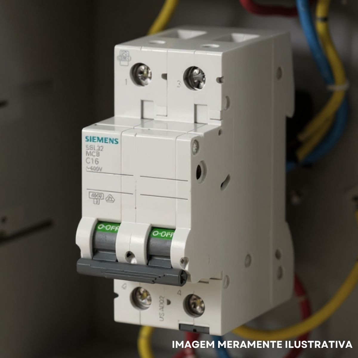 Disjuntor Mini Din Bipolar 63A Curva C 4,5Ka 220/380V - Siemens