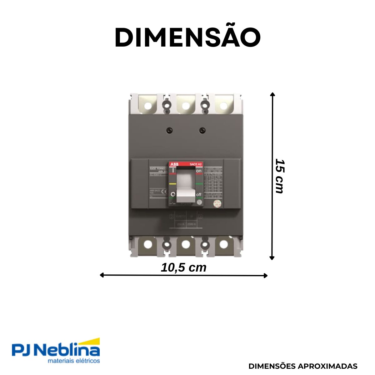 Disjuntor Caixa Moldada Tripolar 200A 36Ka 380/415V 50/60Hz - Abb