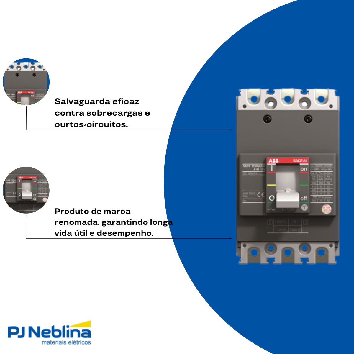 Disjuntor Caixa Moldada Tripolar 30A 10Ka 380V 50/60Hz - Abb