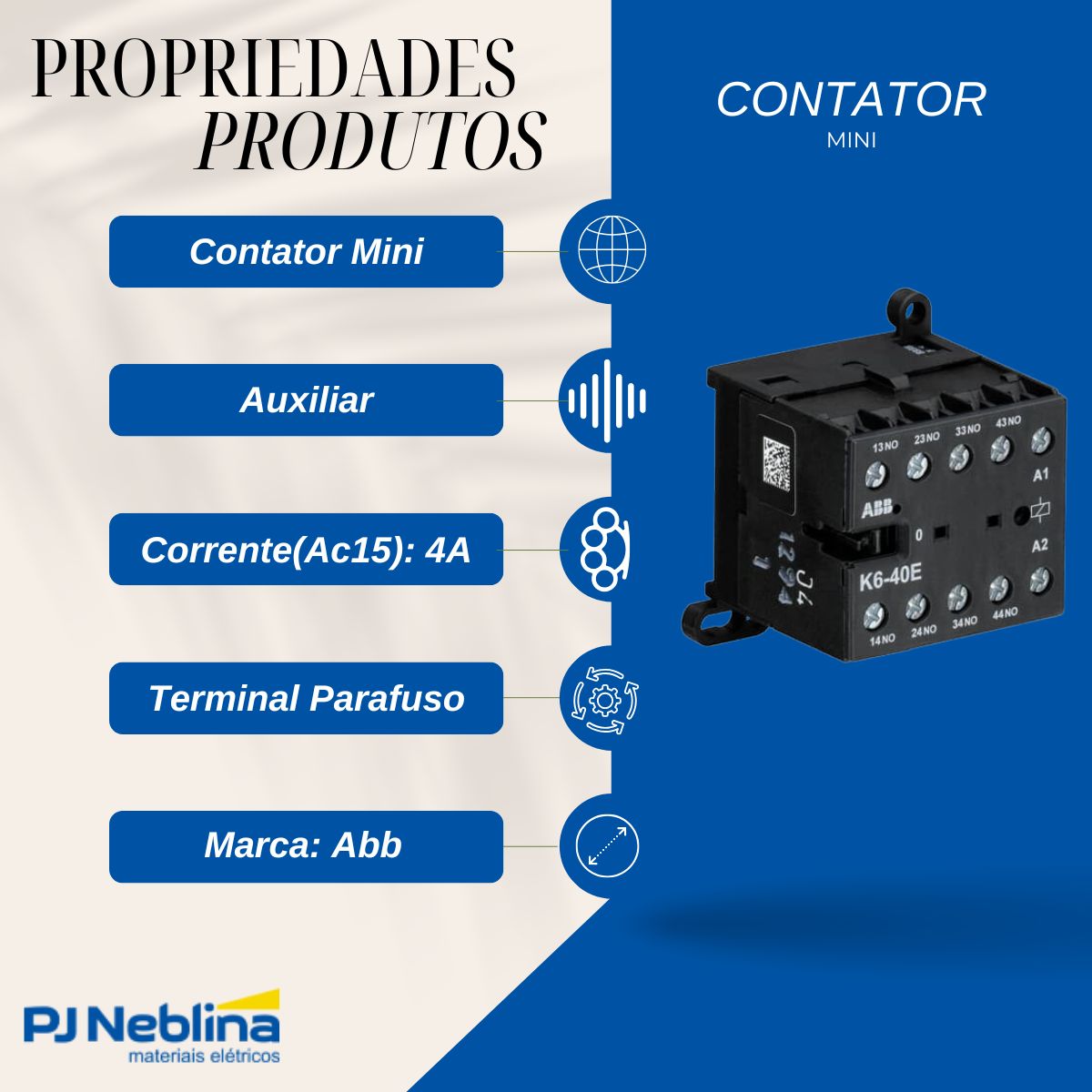 Contator Mini Auxiliar 4A 110-127V 4Na 60Hz - Abb