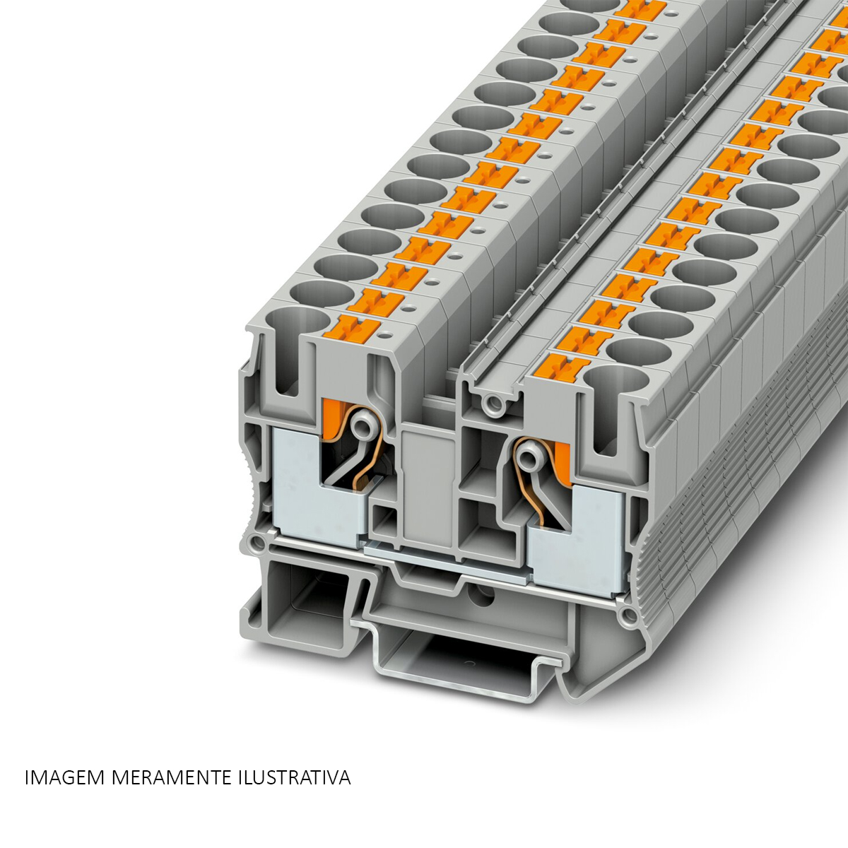 Conector Borne Passagem 2 Conexões 10Mm 1000V Cinza Poliamida 57A Pt 10 - Phoenix